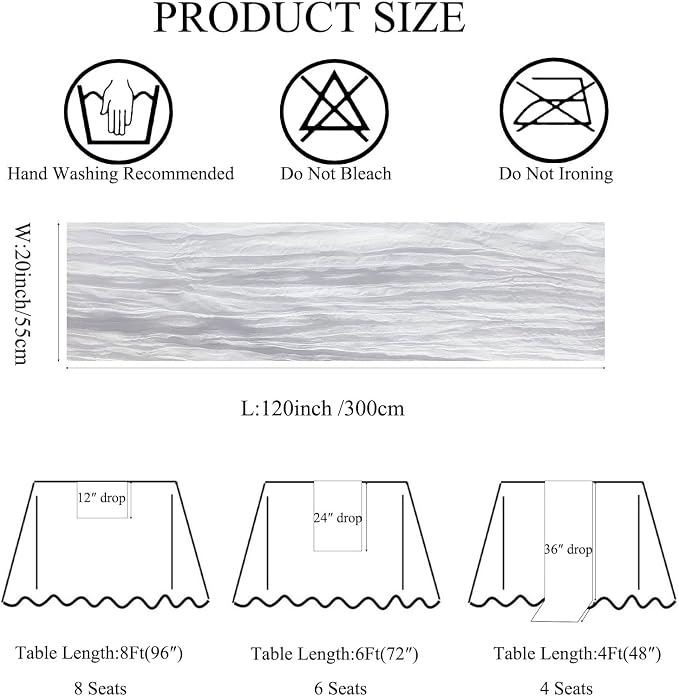 12Pack White Cheesecloth Table Runner 20x120inch Gauze Table Runners | Boho - Image 4