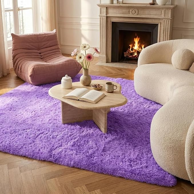 Mugorn 2x3 Rugs for Bedroom, Fluffy Area Rugs for Living Room, Soft Shag Kids - Image 9
