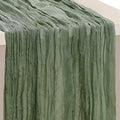 1 Pack Sage Green Cheesecloth Table Runner 35x120 Inch 10Ft Rustic Gauze Cheese by SuBleer