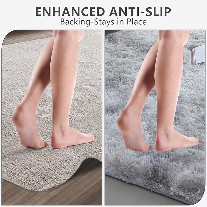 Shag Area Rugs for Bedroom Living Room, 8X10 Ultra Soft Fluffy Area Rugs for - Image 7