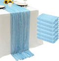 6Pack Baby Blue Cheesecloth Table Runner 20 x 120 inch Gauze Table Runner | by Seveups