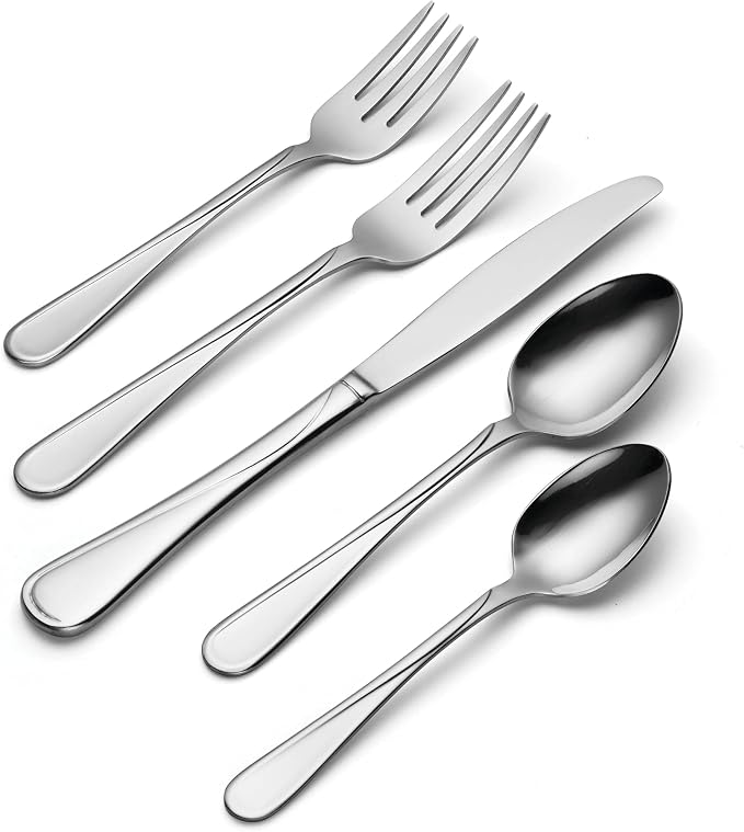 Oneida Flight 20-Piece 18/0 Stainless Steel Silverware Set - Image 3