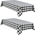 Buffalo Plaid Tablecloth 2 Pack, 60 x 102 inch, Stain and Wrinkle Resistant by Hiasan