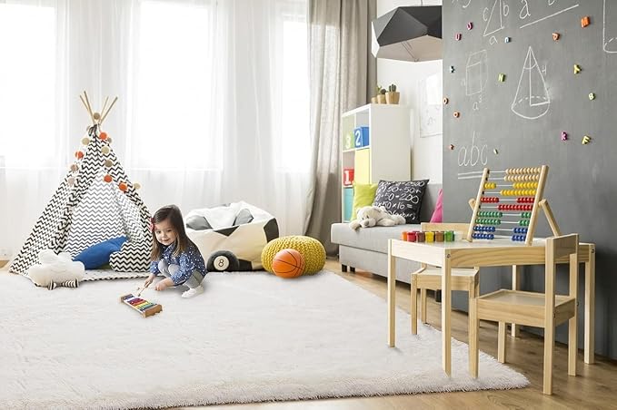 TWINNIS Super Soft Shaggy Rugs Fluffy Carpets 7x10 Feet, Indoor Modern Plush - Image 4