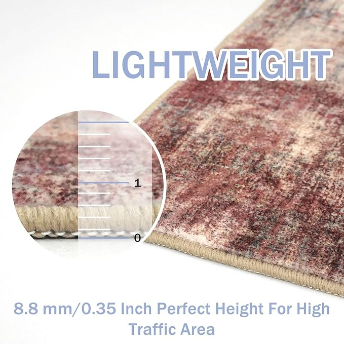 IOHOUZE Abstract Runner Rug 2x4 Ft Entryway Rugs Washable Door Mat Indoor - Image 5