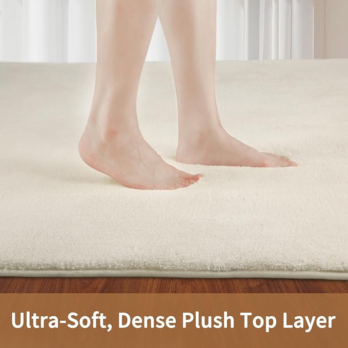 Sour Lemon 6x9 Soft Fluffy Machine Washable Non Slip Carpet Rugs - Image 3