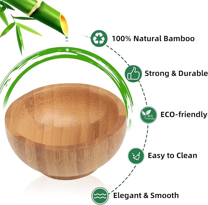 Dipping Bowls Set, Small Bamboo Pinch Bowls - Image 4