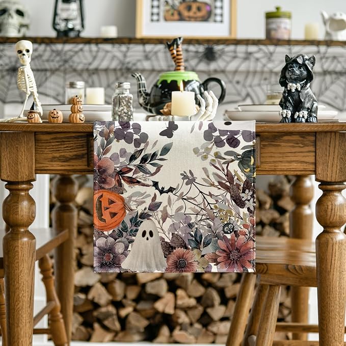 Artoid Mode 210 GSM Halloween Table Runner 13x120 Inch Home Party Decor | - Image 2