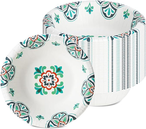 30 Pcs Paper Bowls 8 oz, Disposable Small Paper Bowls, Soak Proof, Cut Proof by DTFMZOV