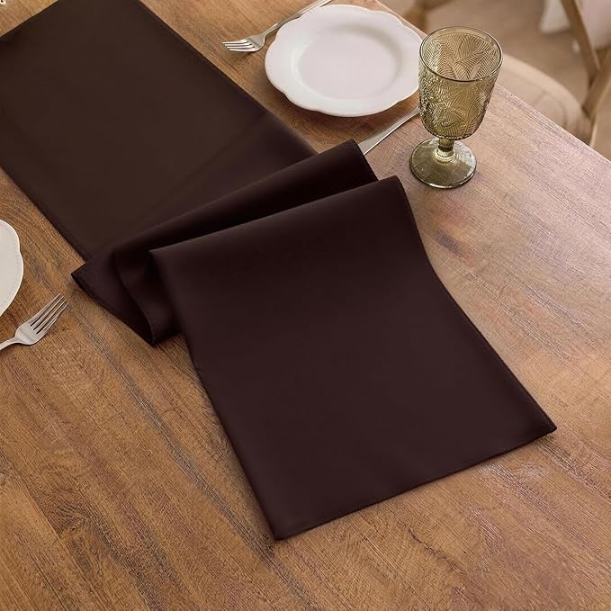 Brown Table Runner, Waterproof Washable Runners 72 Inches Long | Reusable 12x72 - Image 3