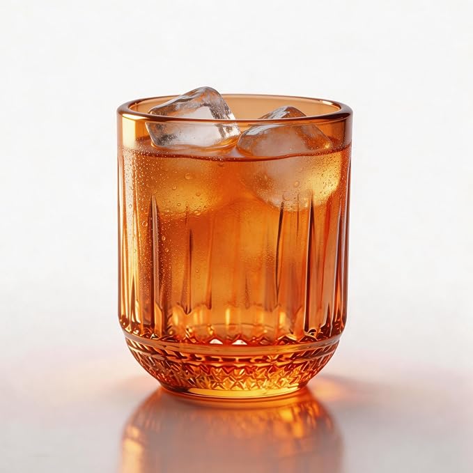 FACE N FACE 1-Piece Vintage Colored Glass Tumbler 8oz | Retro Aesthetic by FaceNFace