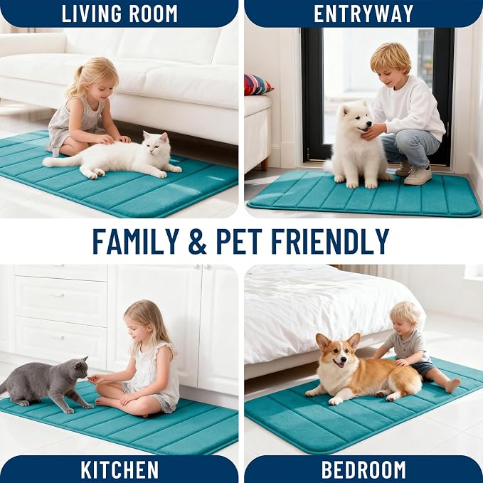 OLANLY Memory Foam Bath Mat 44x32, Super Soft Absorbent Bathroom Rugs, Quick Dry - Image 9