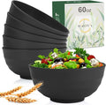 Wheat Straw Bowls Set 60 OZ Unbreakable Large Cereal Bowls Set of 6 Microwave by WROVA