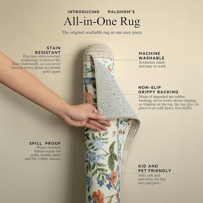 Washable Kitchen Rug Runners for Hallways: 2'6"x8' Bedroom Rug Non Slip Low - Image 4