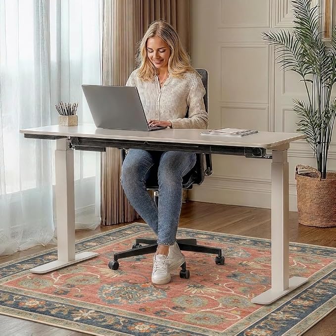 48"x60" Office Chair Mat for Hardwood Tile Floor, Under Desk Carpet Protector - Image 2