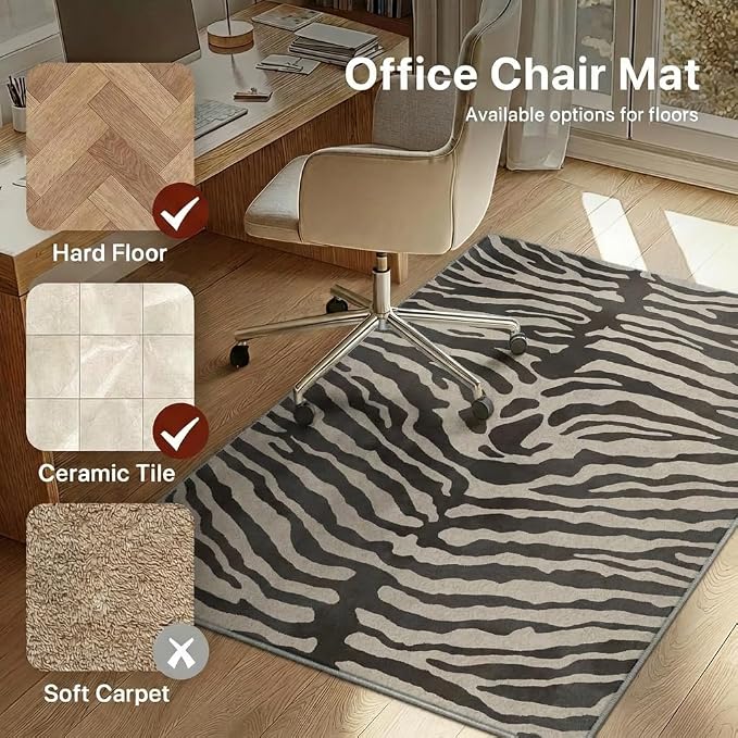 36"x60" Office Chair Mat for Hardwood Tile Floor, Under Desk Carpet Protector - Image 3