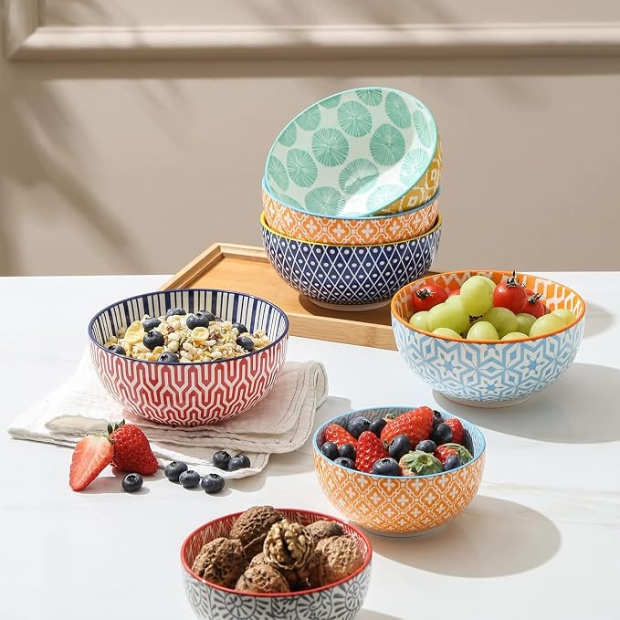 Selamica Ceramic 12 OZ Dessert Bowls Set, Ice Cream Bowls, 4.7 Inch Small Bowls - Image 4
