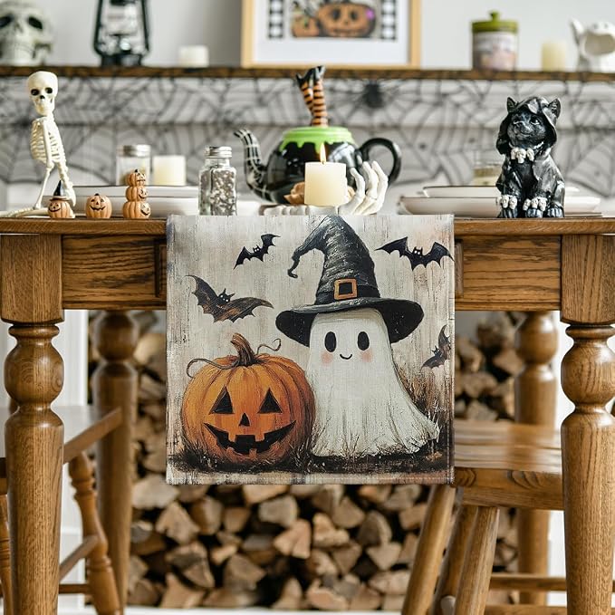 Artoid Mode 210 GSM Halloween Table Runner 13x36 Inch Home Party Decor | - Image 2