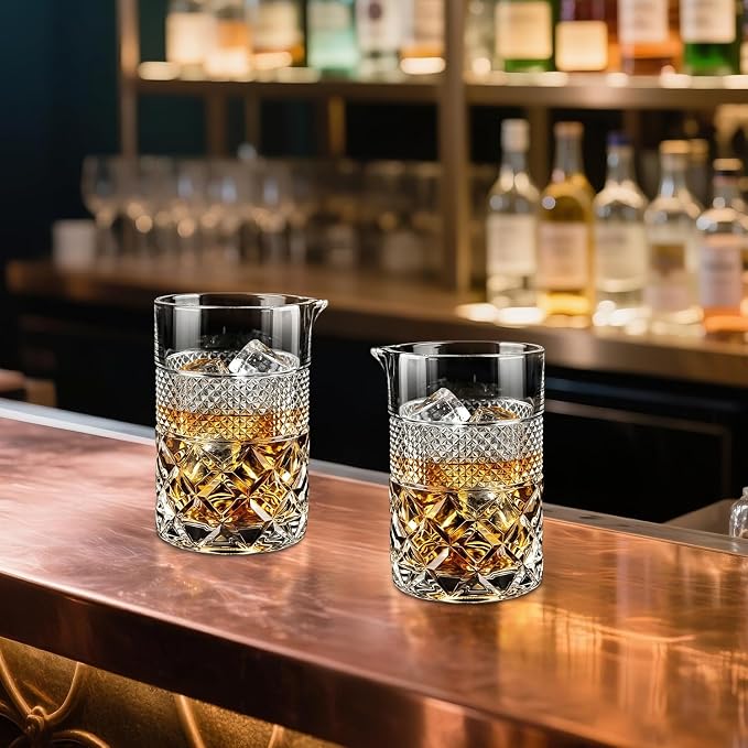 4 pcs Cocktail Mixing Glass Bartender | 24oz Crystal Bar Stirring Glass | Old - Image 6