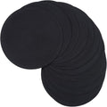 SHACOS Black Round Placemats Set of 12 Heavy Cotton Polyester Woven Braided by SHACOS