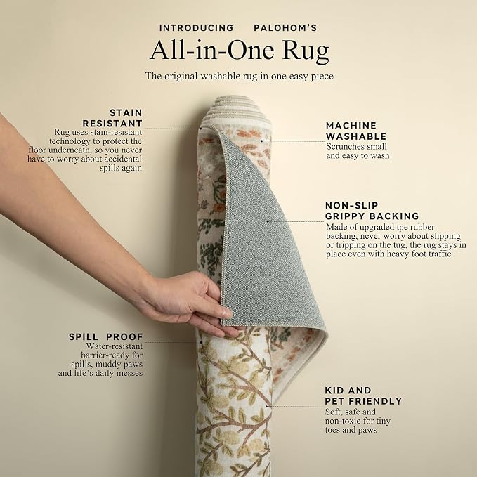 Washable Living Room Area Rug: 8x10 Rugs - Image 4