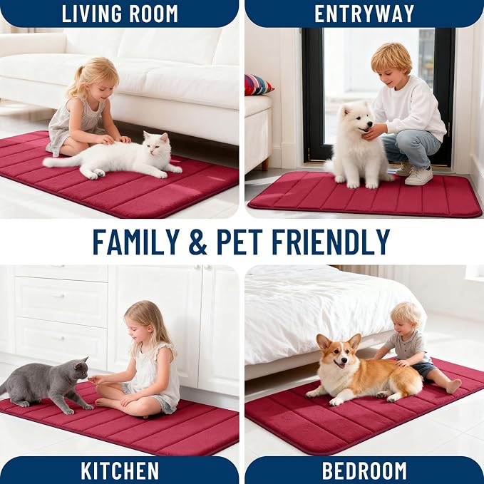 OLANLY Memory Foam Bath Mat 44x24, Super Soft Absorbent Bathroom Rugs, Quick Dry - Image 9