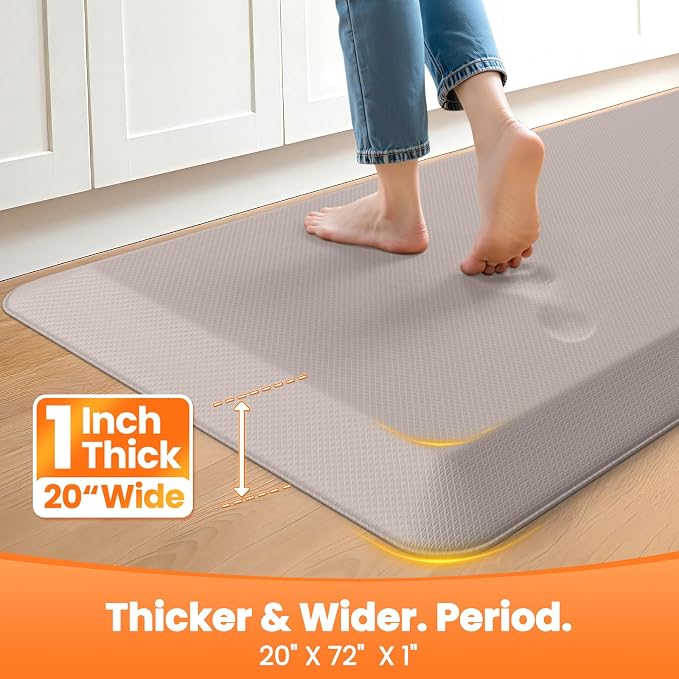 Kitchen Mats for Floor, 1 Inch Extra-Thick Kitchen Rugs, Waterproof & Non-Slip - Image 2