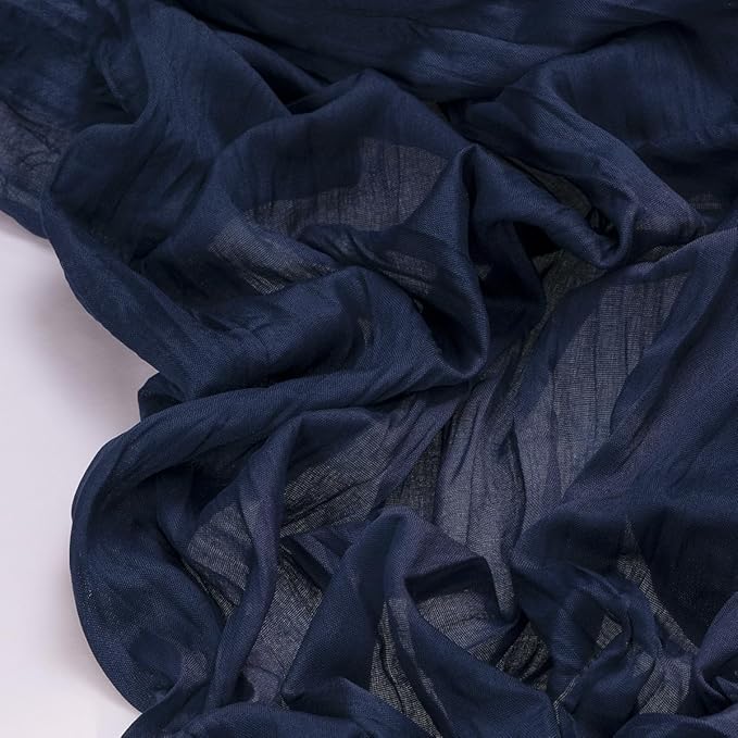 Cheesecloth Table Runner Summer Boho Wedding Birthday Party Home Decor | Navy - Image 2
