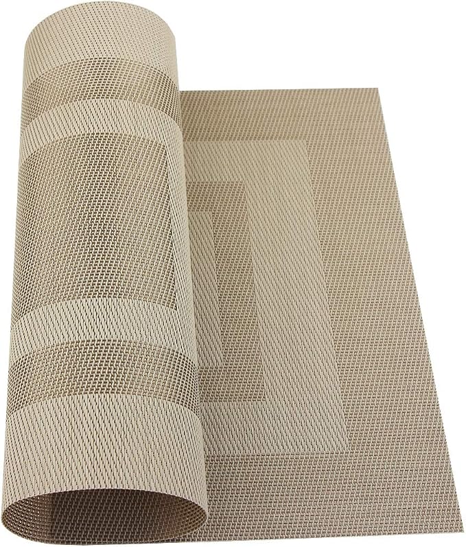 PIGCHCY Placemats Heat Resistant Non Slip Plastic Table Mats Washable Easy to - Image 4