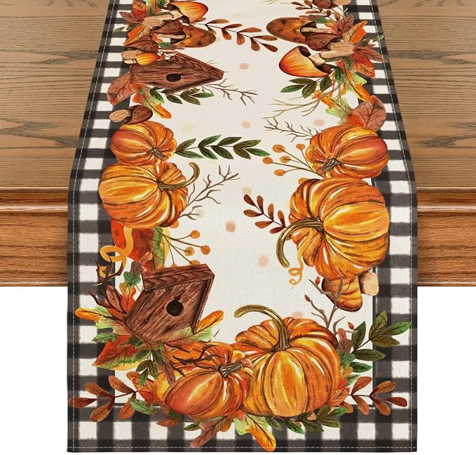 Artoid Mode 210 GSM Fall Table Runner 13x120 Inch Home Party Decor | Buffalo by ArtoidMode