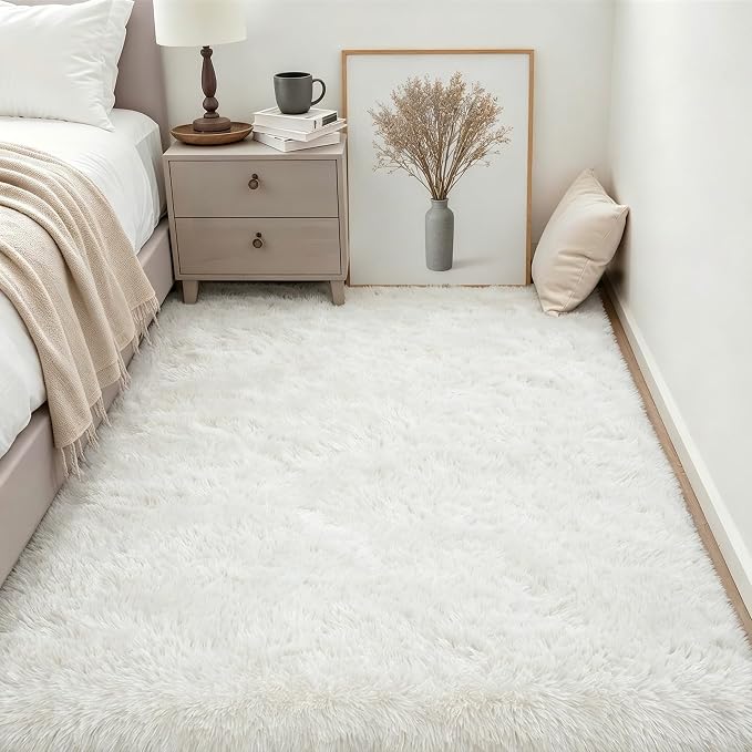 Fluffy 4x6 Area Rugs for Living Room Bedroom: Ultra Soft Shag Rug Non-Slip - Image 3