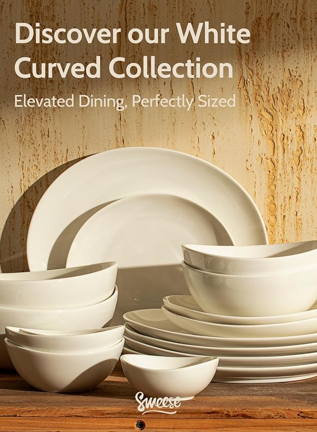 Sweese Porcelain Bowls Set of 4-18oz, 6 Inch, Versatile - Image 8