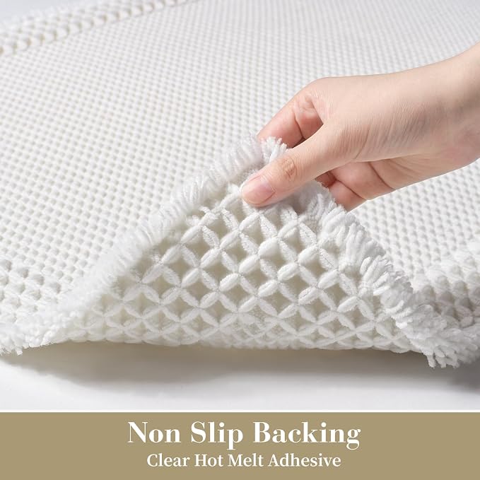RESARE Waffle Bath Mat for Bathroom, Super Absorbent Bathroom Rugs Non Slip - Image 4