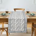 Baby Blue Eyes Hand Block Print 100% Cotton Reusable Table Runner 16" X 106" by Ridhi