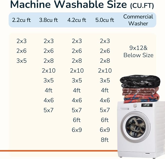 BESTSWEETIE Area Rug 5x7 Rug Machine Washable Non-Slip Low Pile Print Pattern - Image 6