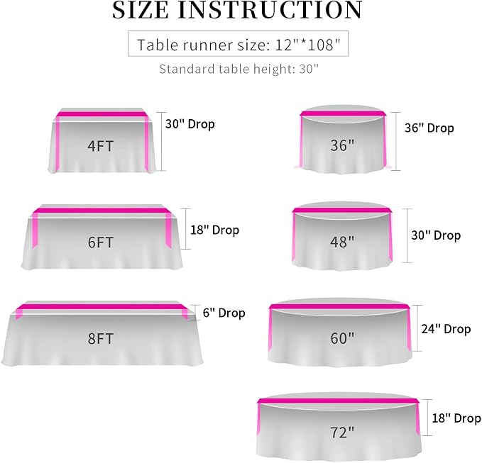 10-Pack Satin Table Runner Black 12 x 108 inches Long, Table Runners - Image 5