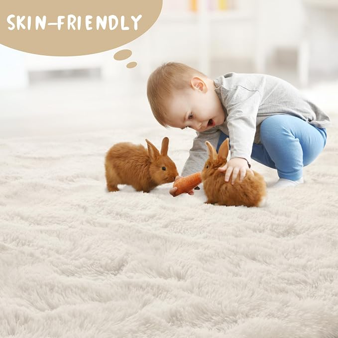 LOCHAS Ultra Soft Indoor Modern Area Rugs 2' x 4', Fluffy Living Room Carpets - Image 7