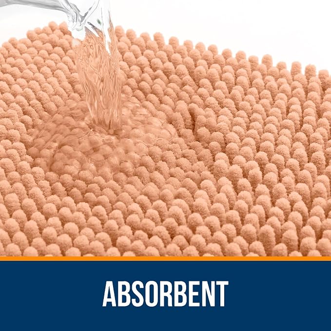 OLANLY Toilet Rugs U-Shaped 24x20, Extra Soft Absorbent Chenille Contour - Image 4