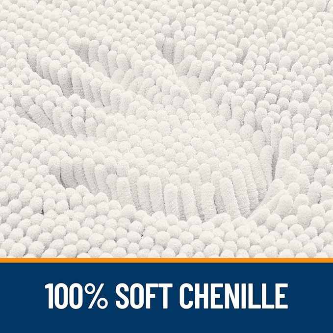 OLANLY Small Bathroom Rugs 24x16, Extra Soft Absorbent Chenille Bath Rugs - Image 3
