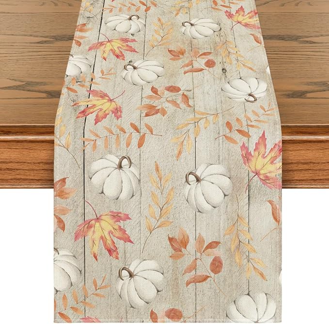 Artoid Mode 210 GSM Fall Table Runner 13x90 Inch Home Party Decor | Pumpkins by ArtoidMode