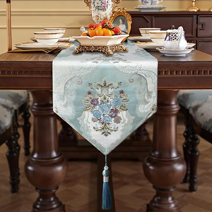 120" Long Table Runner Luxury Retro Embroidery Pattern - Image 6