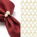 Sliner 36 Pcs Pearl Napkin Rings by Sliner