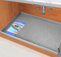 SIKADEER Under Sink Mat Waterproof 34" x 22", Silicone Mat Kitchen Drawer Shelf by SIKADEER