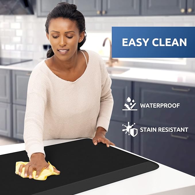 KitchenClouds Kitchen Mat Cushioned Anti Fatigue Kitchen Rug 0.8inch Water - Image 3