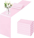 Horbaunal 6 Pack Satin Runners 12 x 108 Inch, Light Pink | Bright Silky Smooth by Horbaunal