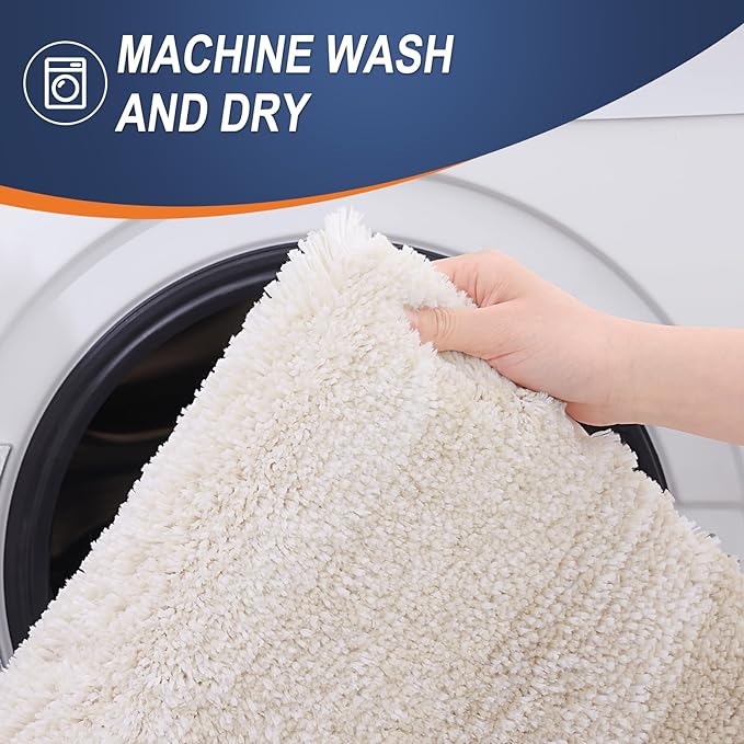 OLANLY Large Bathroom Rugs Mat 45x27, Extra Soft Absorbent Microfiber Bath Rugs - Image 6
