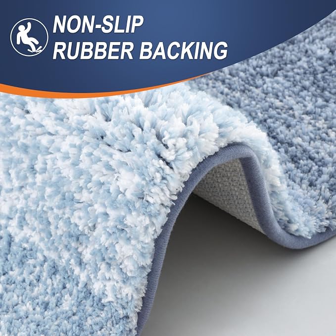 OLANLY Bathroom Runner Rugs Mat 59x17, Extra Soft Absorbent Microfiber Bath Rugs - Image 4