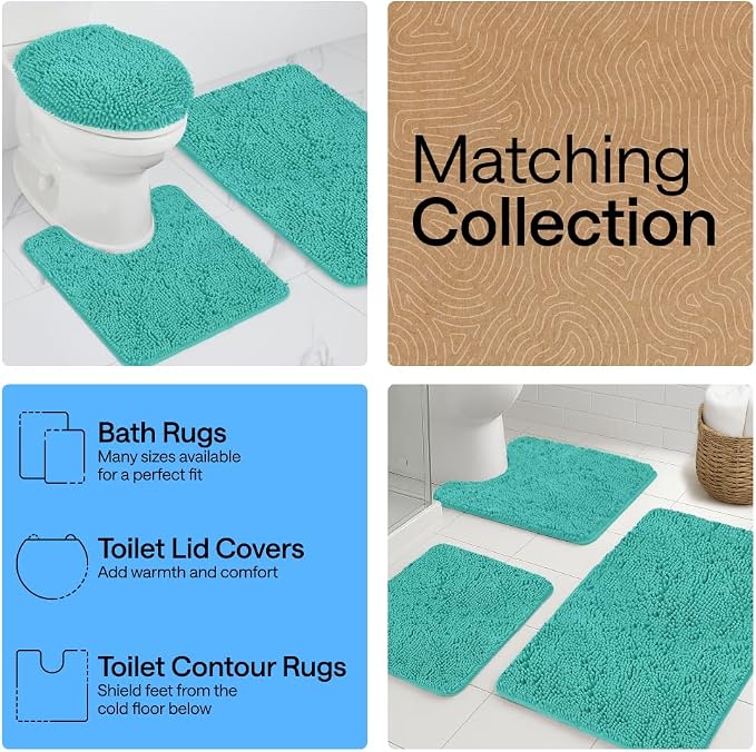 GORILLA GRIP Bath Rug Mat 36x24, Soft Absorbent Chenille, Quick Dry Microfiber - Image 8