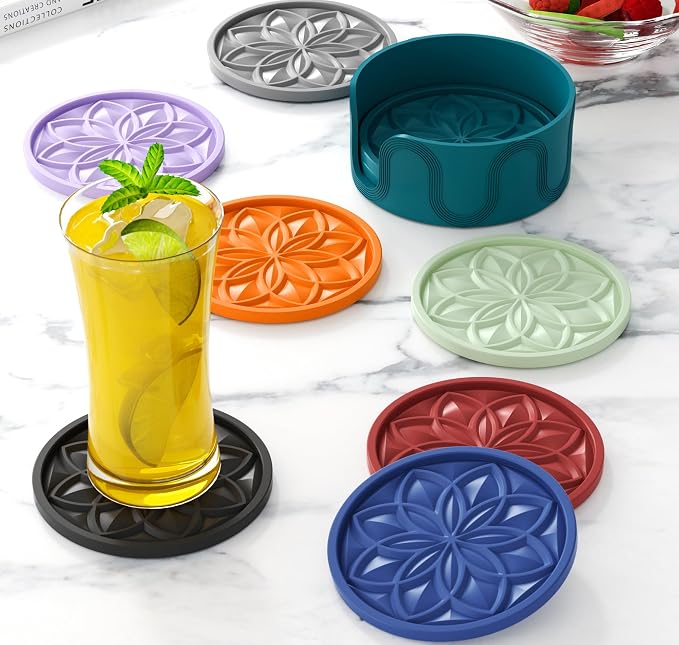 HFHOME Silicone Coasters Set - Image 7