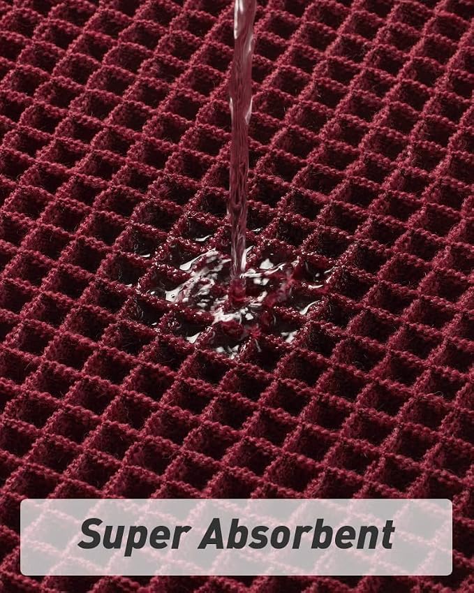 AMOAMI Upgraded Waffle Bath Mat, Super Absorbent Non Slip Bath Mats - Image 3